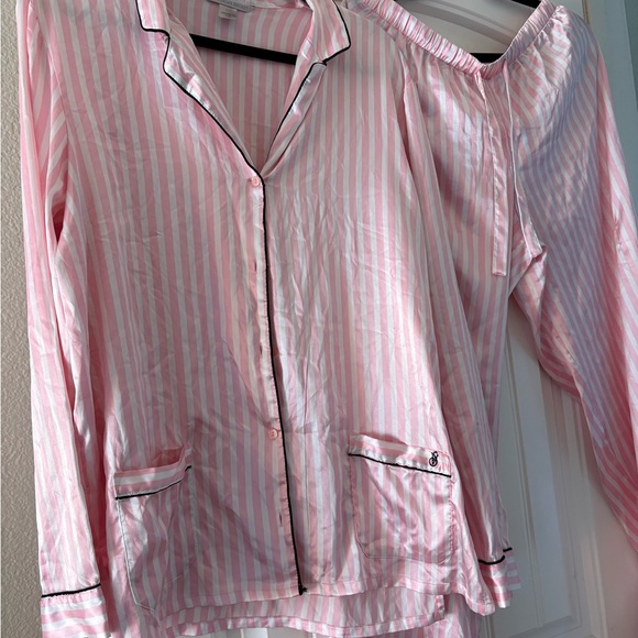 Victoria's Secret Light Pink Striped Pajama Set - Picture 2 of 2